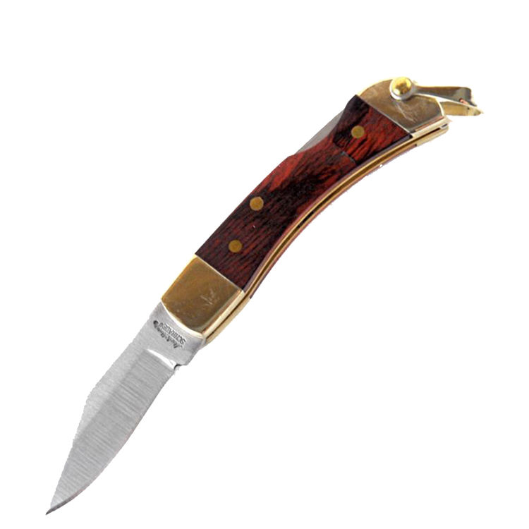 Uncle Henry Cub Lockback Folding Pocket Knife, 1-1/2 in Blade, 3.8 in L, Rosewood