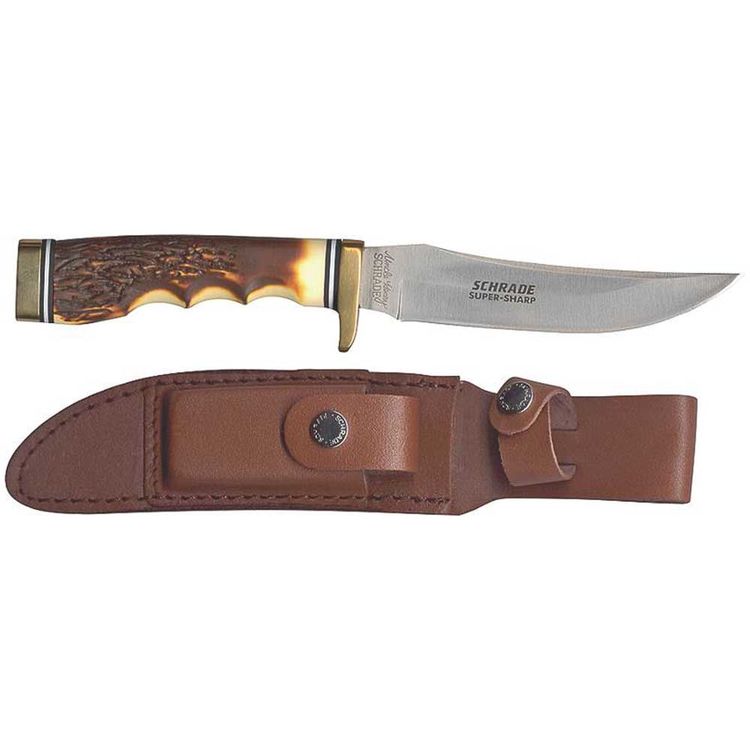 Uncle Henry Golden Spike Rat Tail Tang Fixed Blade Knife, 5 in Blade, 9.4 in L