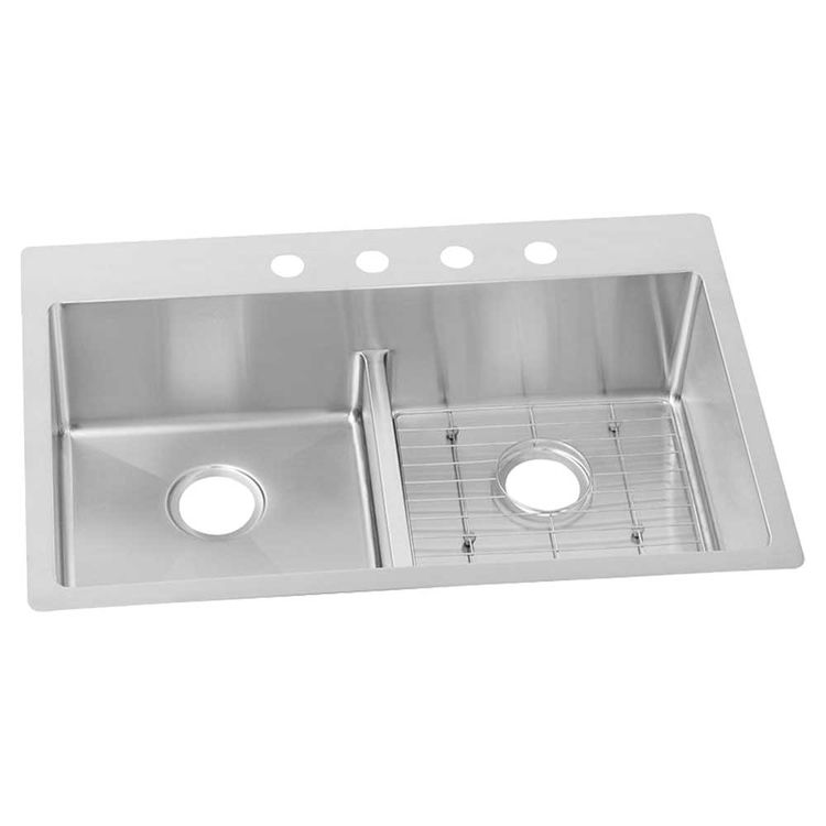Elkay ECTSRA33229BG0 Crosstown Stainless Steel Double-Bowl Sink Kit