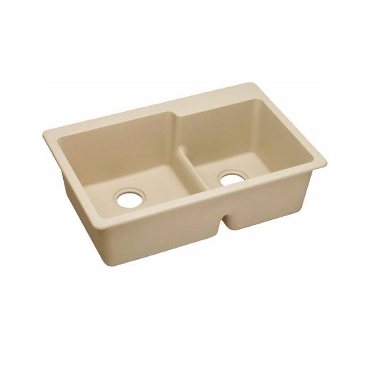 Elkay ELGLBO3322SD0 Quartz Classic Double Bowl Top Mount Sink with Aqua Divide
