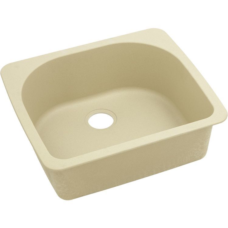 Elkay ELGS2522SD0 Quartz Classic 25" x 22" x 8-1/2" Single Bowl Top Mount Sink, Sand