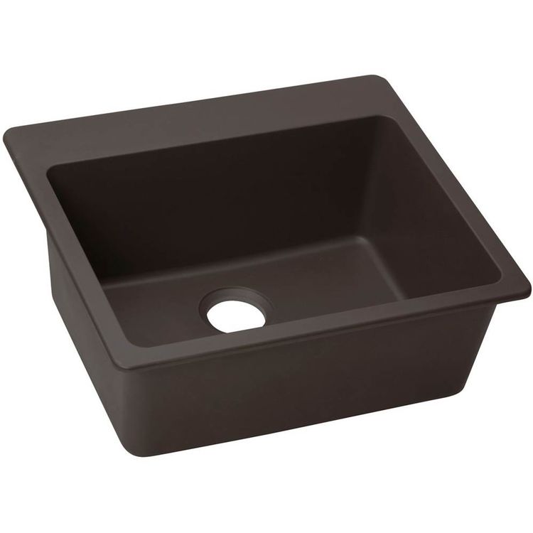 Elkay Quartz Luxe 25" x 22" x 9-1/2" Single Bowl Drop-in Sink - Chestnut (ELX2522CN0)