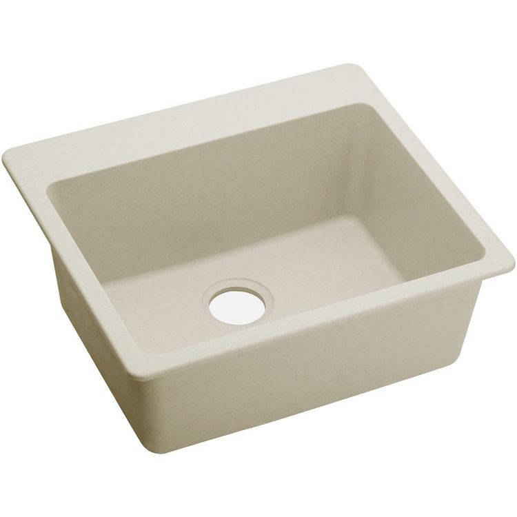 Elkay Quartz Luxe 25" x 22" x 9-1/2" Single Bowl Drop-in Sink - Ricotta (ELX2522RT0)