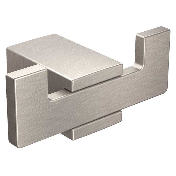 Moen Kyvos  2-3/16" Brushed Nickel Double Robe Hook - BP3703BN