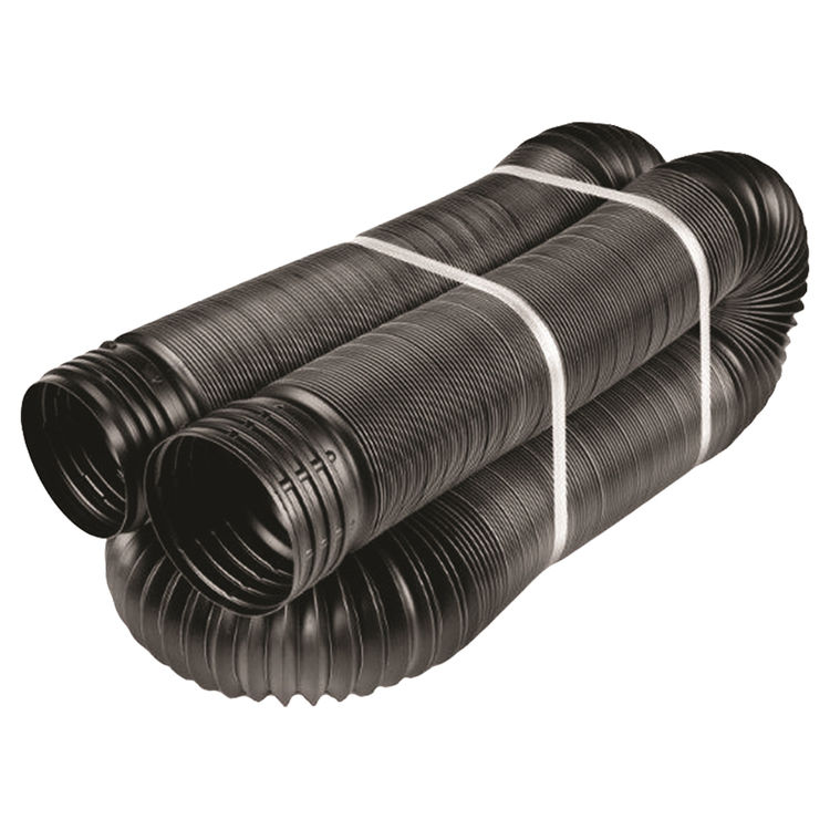 Amerimax 51110 Solid Flex Drain Pipe, 4 in x 25 ft, PVC