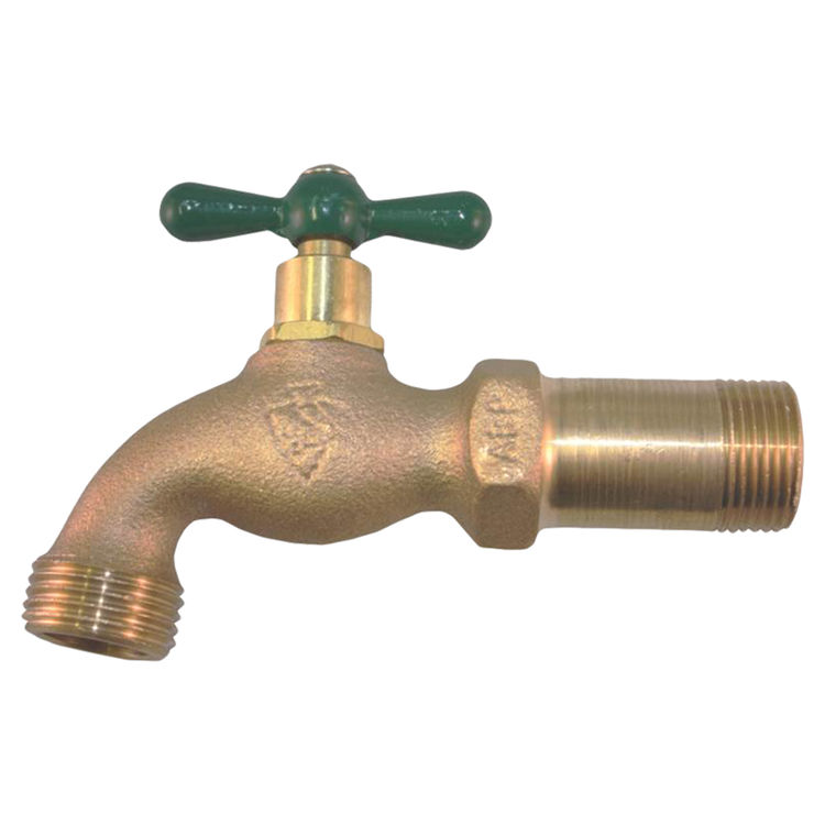 Arrowhead 202 Shank-On Thread Standard Hose Bibb, 3/4 in MIPT Inlet, 3/4 in Hose Thread Outlet