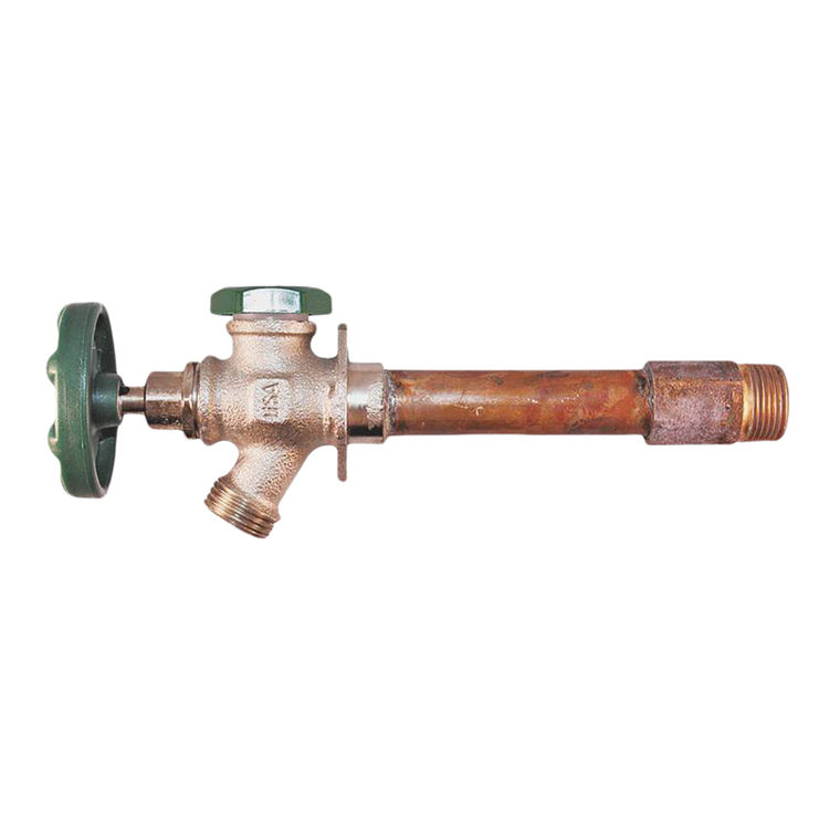 Arrowhead Brass Anti-Siphon Frost Free Hydrant, 10" Wall Thickness, QuickTurn, Lead-Free Brass, 1/2" FIP and 3/4" MIP Inlet - 425-10LF