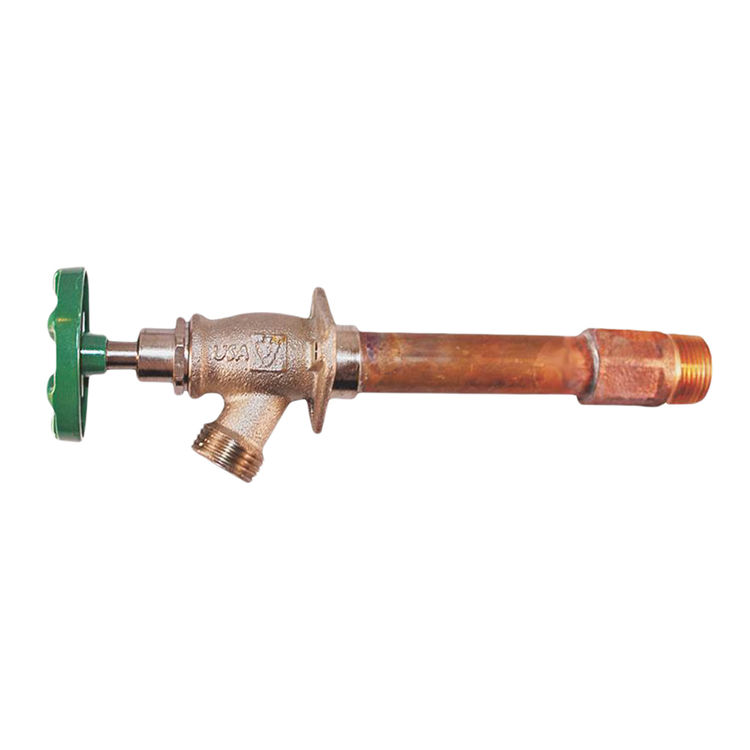 Arrowhead 455-08LF Frost Free Hydrant, 1/2 or 3/4 in FIP or MIP Inlet, Red? Brass