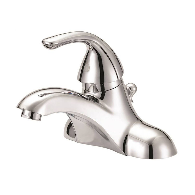 Boston Harbor One-Handle 4-Inch Centerset Low Arc Chrome Lavatory Faucet with Pop-up Drain Assembly, Lever Handle, 1.2 GPM - F4510022CP-1