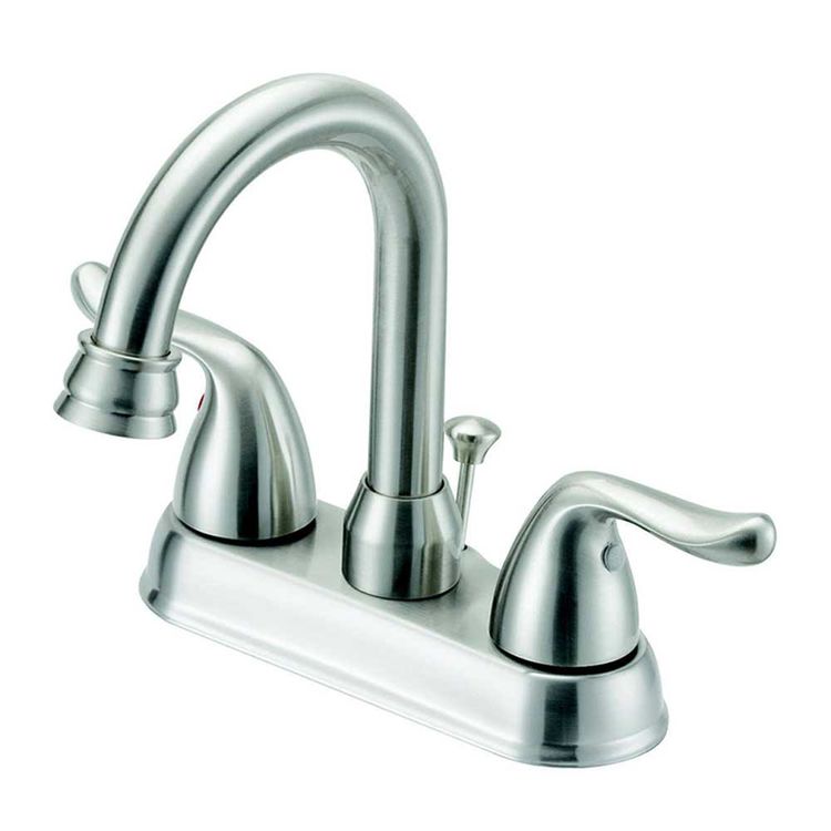 Boston Harbor Two-Handle Centerset High-Arc Bathroom Faucet with Pop-Up Drain, 4in Center, ADA, 1.2 GPM, Brushed Nickel - TQ-5111080NP