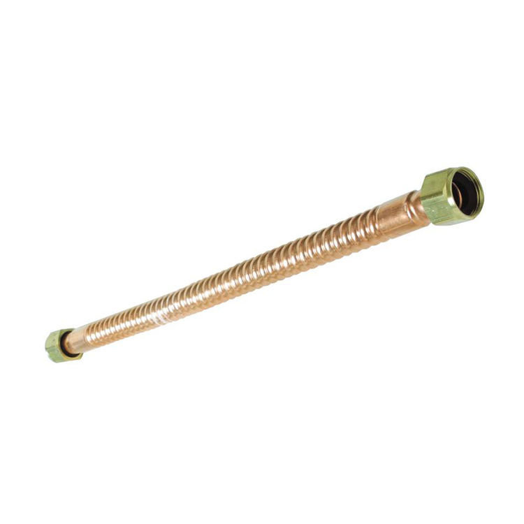 Camco 10063 Water Heater Connector, 3/4 in FIP x 3/4 in FIP, 125 psi Maximum, Copper