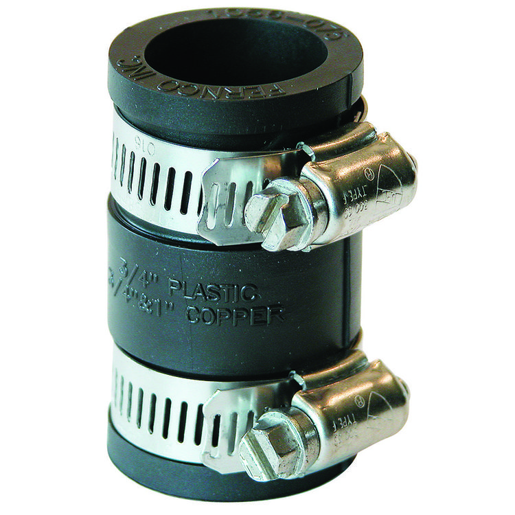 Fernco P1056-075  3/4" x 2-3/8" Flexible Condensate Coupling, 4.3 PSI