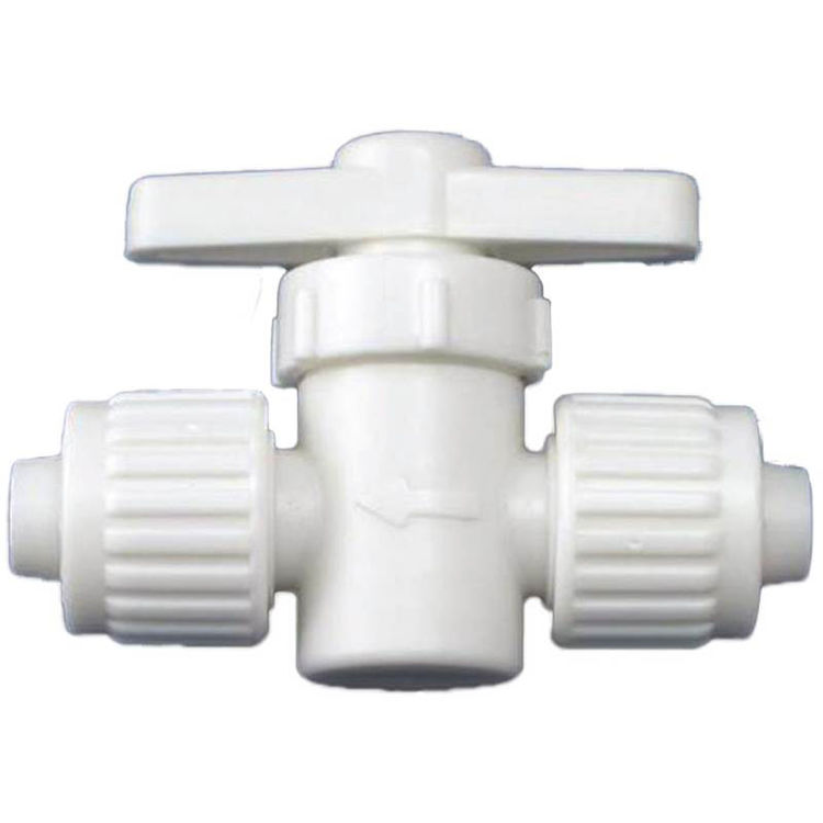 Flair-It 16880 Straight Stop Valve, 1/2 in, Pex, Plastic Body, White