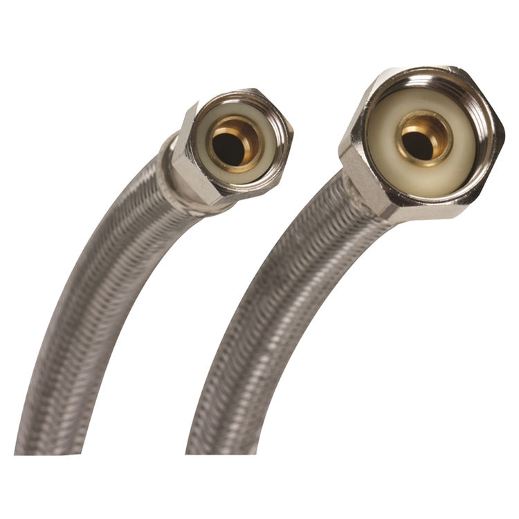 Fluidmaster B1FV20 Flexible Reinforced Faucet Connector, 3/8 X 1/2 in x 20 in, Compression X FIP