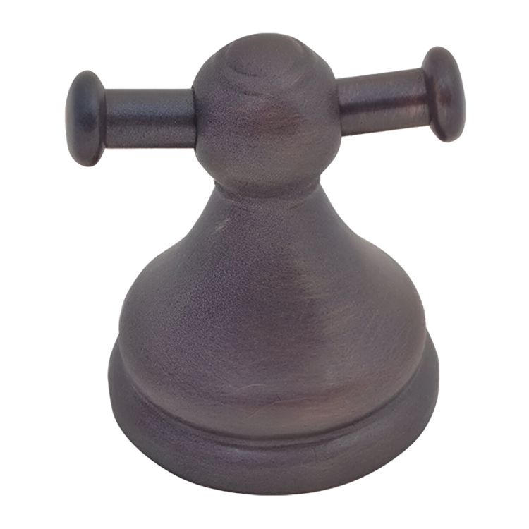 Boston Harbor Venetian Double Robe Hook with Mounting Hardware, Zinc, Oil Rubbed Bronze - L5053-50-10-3L