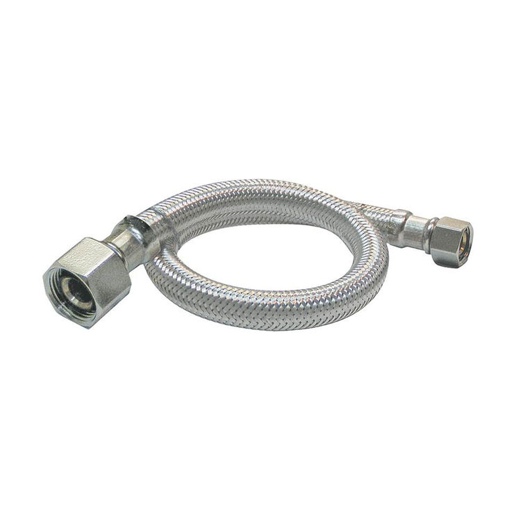 Plumb Pak PP23818 EZ Faucet Supply Tube, 1/2 in, FIP, 20 in L, Stainless Steel