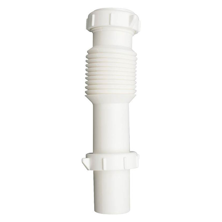 Plumb Pak Flex N Fix PP812-7 Sink Tailpiece, 1-1/2 in Dia X 7 in L, Slip Joint/Direct Connect, Plastic