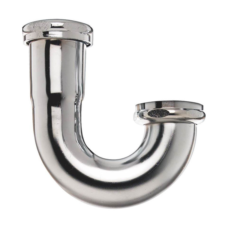 Plumb Pak PP1455CP Sink Trap J-Bend, 1-1/4 X 1-1/2 in, Brass