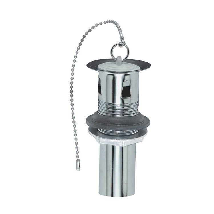 Plumb Pak PP19PC 1-Piece PO Plug Drain With Chain and Stopper, Chrome