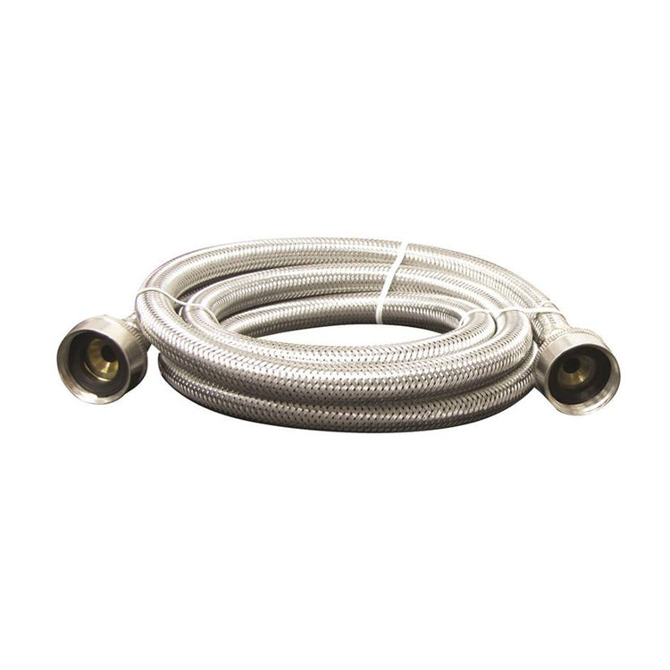 Plumb Pak PP22816 Washing Machine Hose, 3/4 in x 6 ft, FGH x FGH, Stainless Steel