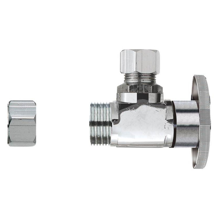 Plumb Pak PP32-1PCLF 1/4 Turn Transitional Angle Supply Line Valve, 1/2 x 3/8 in, Nominal CPVC X Tube, CPVC Body