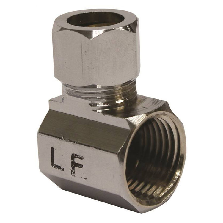 Plumb Pak PP69PCLF Water Supply Connectors, Angle, 1/2 In FIP X 1/2 In OD
