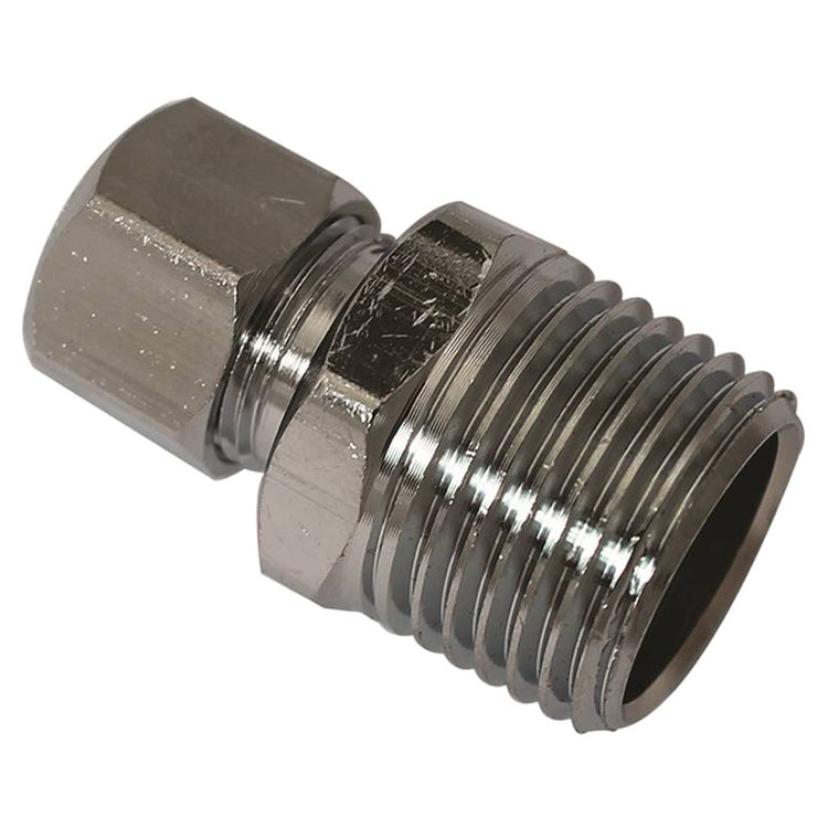 Plumb Pak PP74PCLF Straight Pipe to Tube Adapter, Chrome