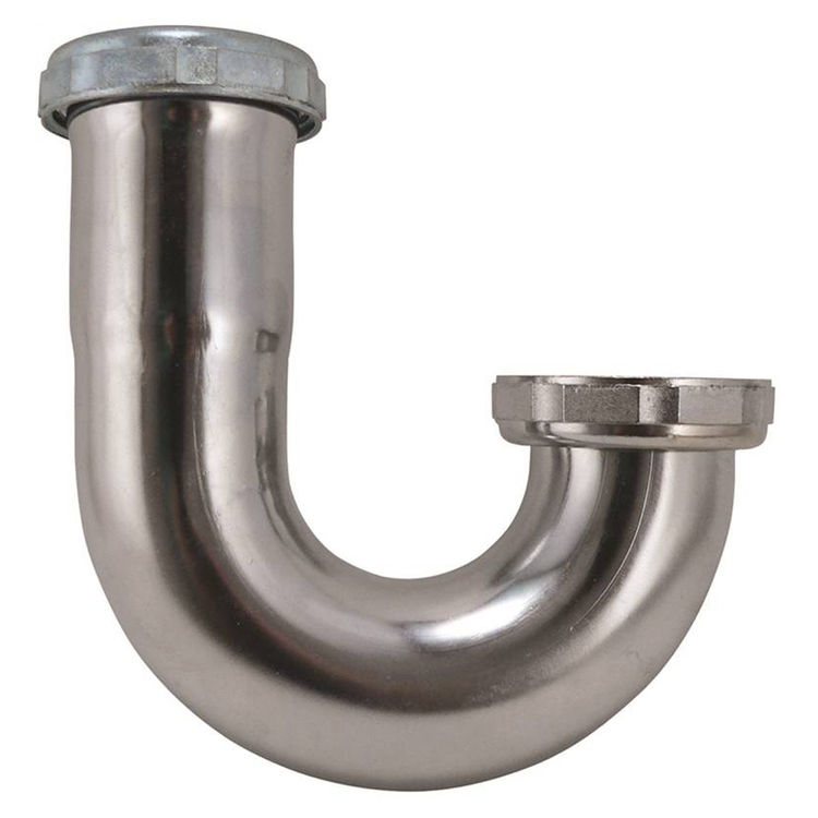 Plumb Pak PP7CP Sink Trap J-Bend With Captured Nut, 1-1/2 in, Brass