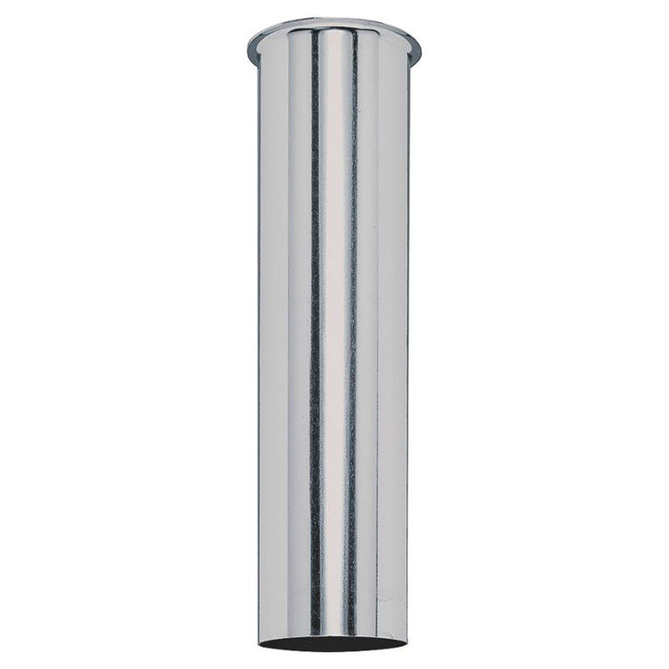 Plumb Pak PP9-12CP Sink Tailpiece, 1-1/2 in Dia X 12 in L, Flanged, 22 ga, Brass, Chrome Plated