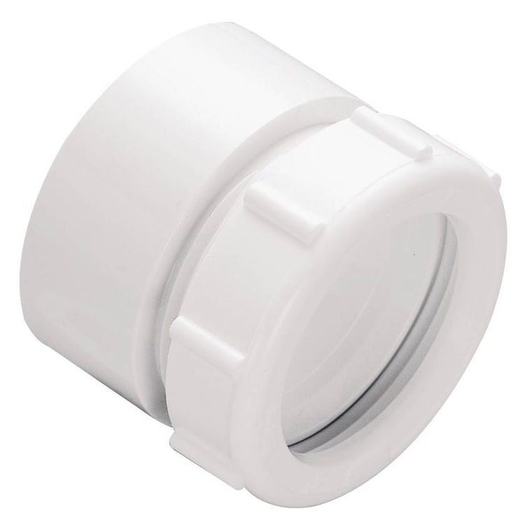 Plumb Pak PP999W Drain Pipe Adapter, 1-1/2 in, Solvent Weld X Compression, Plastic
