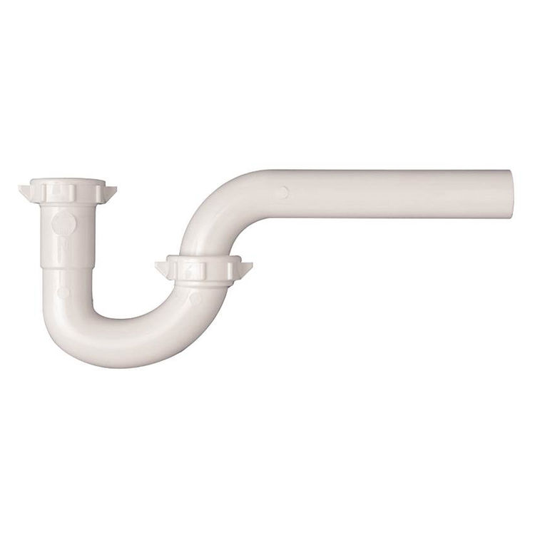 PlumbPak PP20940 P-Trap, 1-1/2 X 1-1/4 in, Slip Joint, PVC, White
