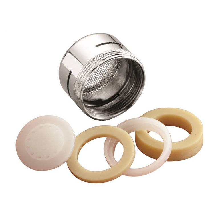 PlumbPak PP800-1 Dual Threaded Slotted Faucet Aerator, 15/16-27 Male X 15/16-27 Female, Brass