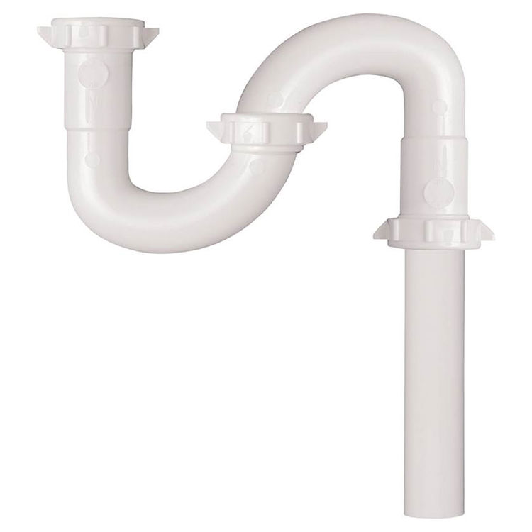 PlumbPak PP943W S-Trap, 1-1/4 in, Plastic