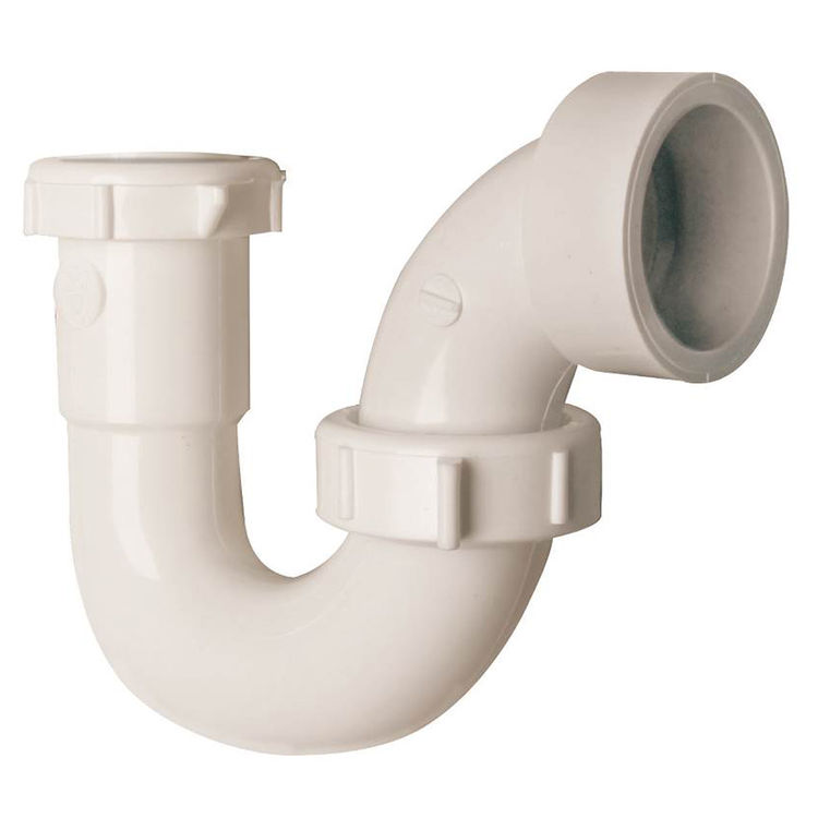 PlumbPak PP950W S-Trap, 1-1/2 in, Solvent Weld Joint, Plastic