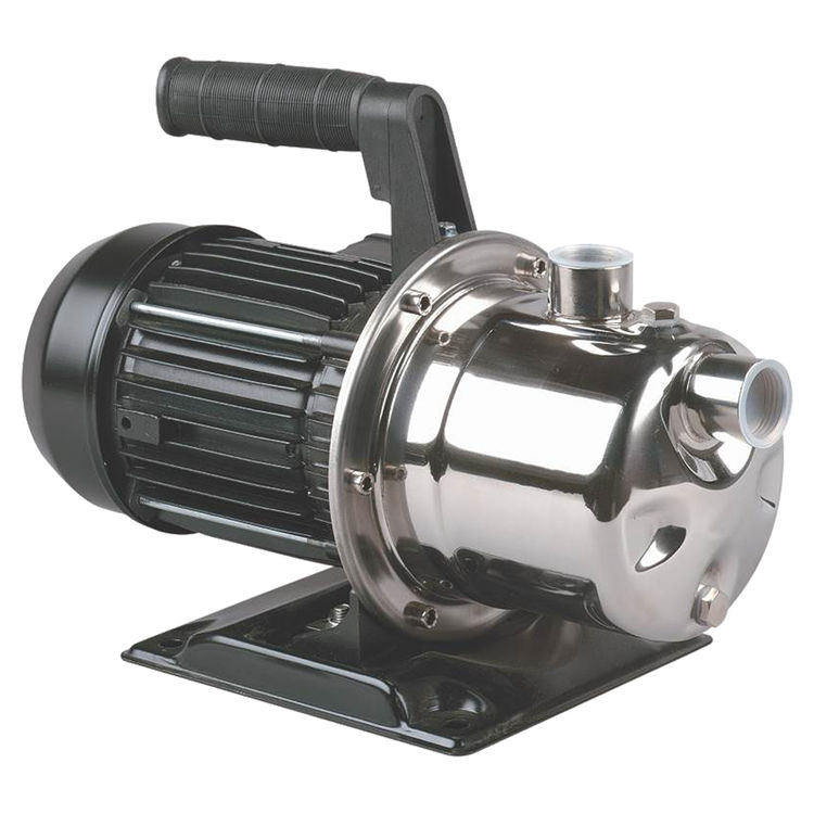 Simer Portable Utility Transfer/Sprinkler Pump, 1 HP, 115 V, 10 GPM, 80 PSI, 20' Lift, Stainless Steel, 1" NPT Suction/Discharge - 2825SS