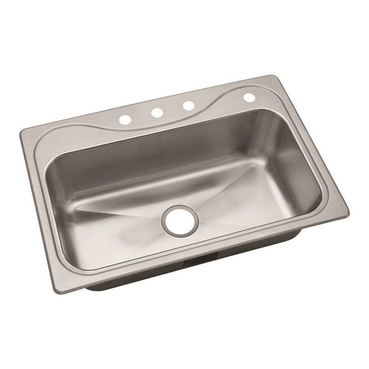 sink single bowl SS 33x22x9 4h
