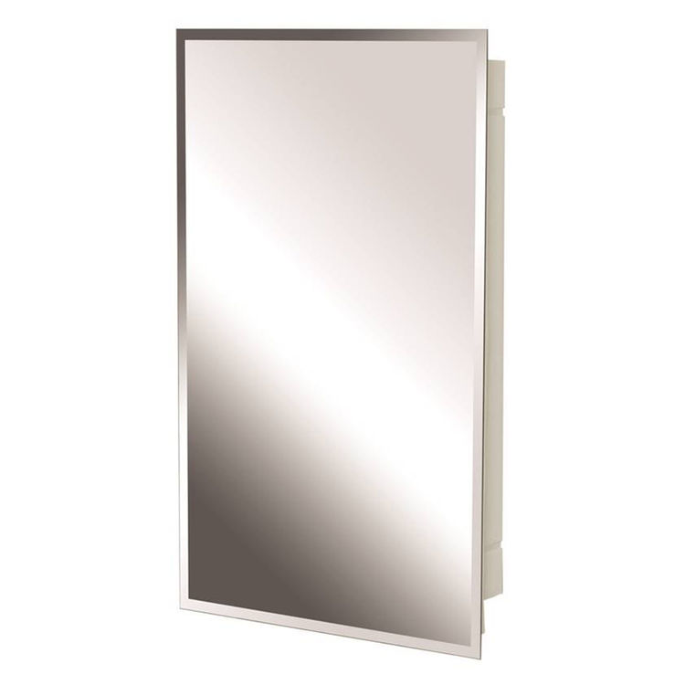 Zenith M115 Frameless Beveled Swing Door Medicine Cabinet, 16 in W X 4-1/2 in D X 26 in H