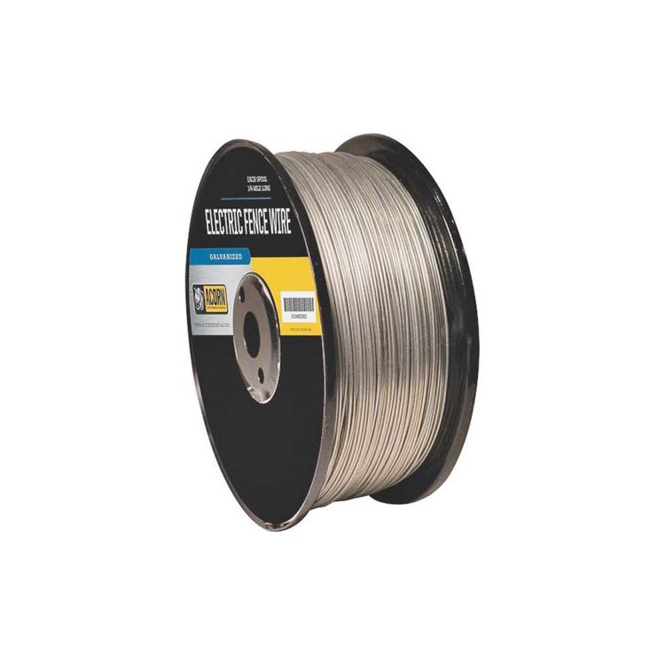 Acorn EFW1914 Electric Fence Wire, 19 ga Wire, 1/4 mile Spool L, Steel, Galvanized Zinc Plated