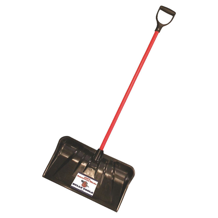 Bully 92814 Combination Snow Shovel, 22 in W, 33-3/4 in Push Pro 22in D-Grip Fiberglass Handle