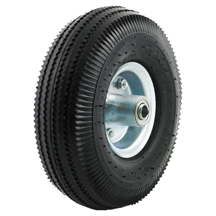 DH Casters W-PN Light/Medium Duty Ribbed Pneumatic Wheel, 10 in Dia, 350 lb
