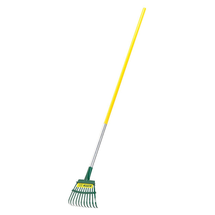 Flexrake Garden 3A Shrub Rake, 8 in W Head, 11 Tine, 48 in Handle