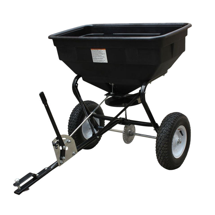 Landscapers Select YTL31508 Tow-Behind Lawn Spreader, 125 lb, 25000 sq-ft