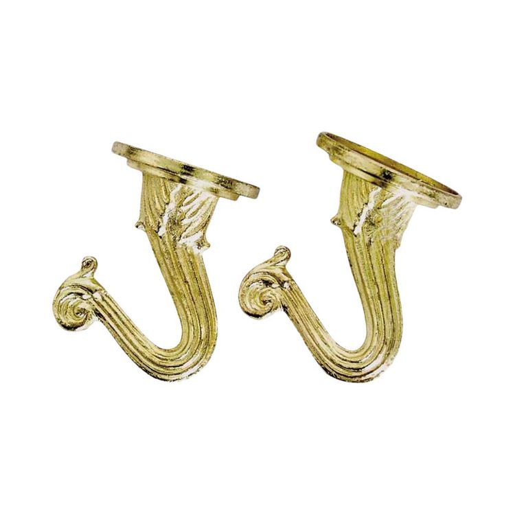 Landscapers Select Ceiling Swag Hook with Toggle Bolt, 8lb Capacity, Zinc Alloy, Polished Brass Finish - GB0403L