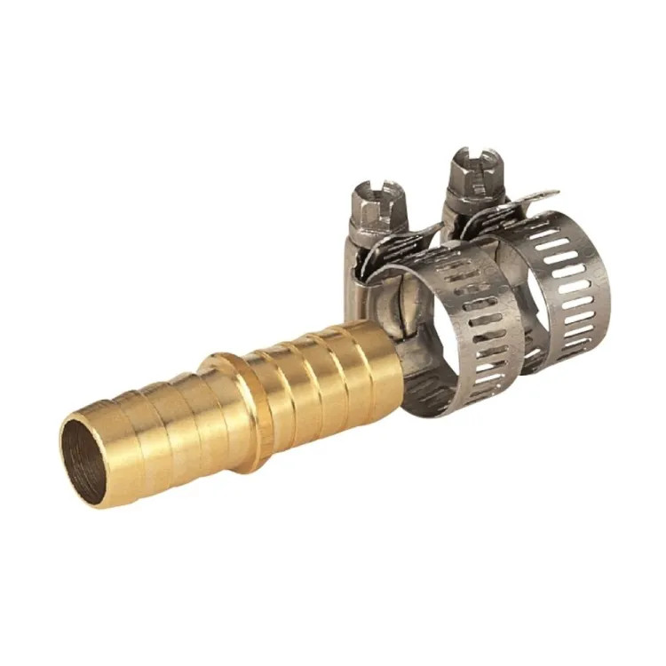 Landscapers Select 5/8" Brass Hose Mender with 2 Hose Clamps, Male - GB91113L