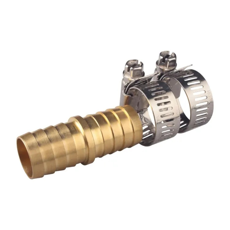 Landscapers Select 3/4" Brass Hose Mender with 2 Hose Clamps, Male - GB-9411-3/4