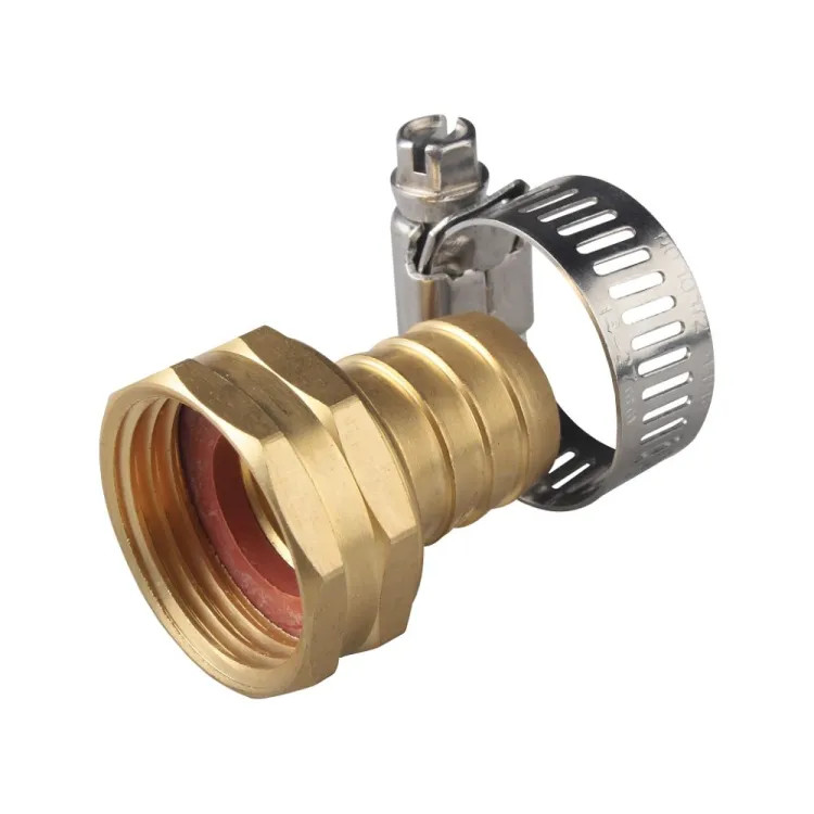 Landscapers Select 3/4" Brass Hose Repair with Hose Clamp, Female - GB-9412-3/4