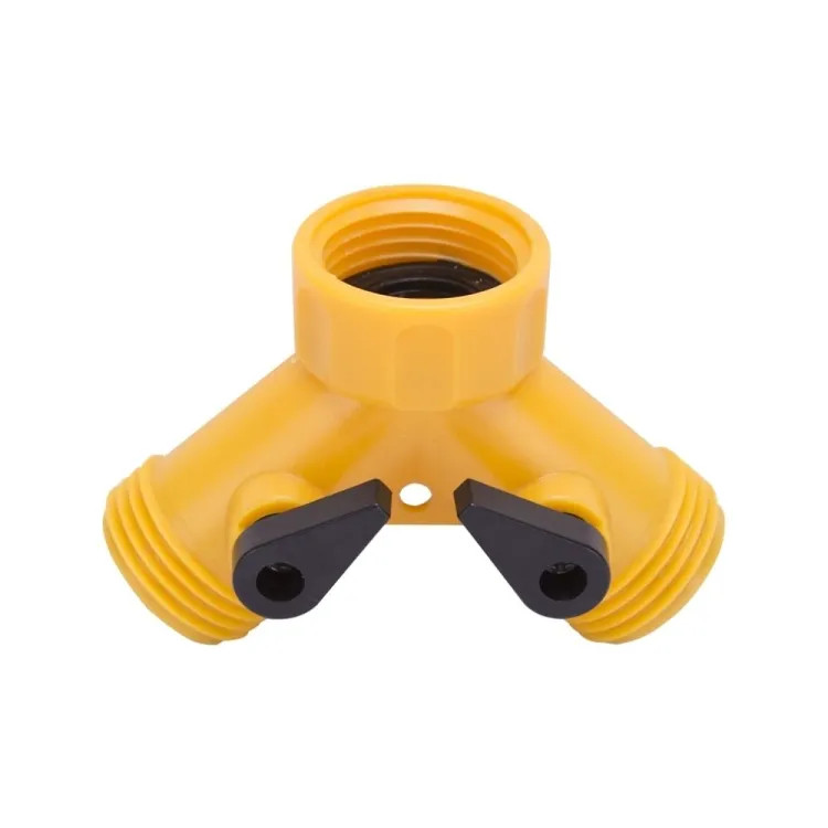 Landscapers Select Plastic Two-Way Hose Connector for Garden Hose and Faucet, Male/Female - GC5113L 