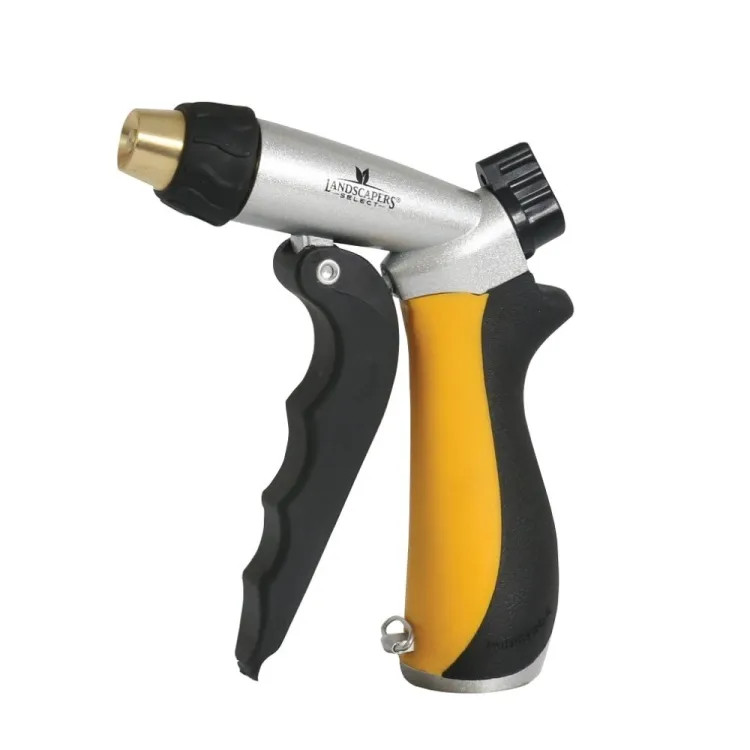 Landscapers Select Adjustable Spray Nozzle for Garden Hose, Front Pull, Female, Brass, Black/Yellow - RC-910-3L