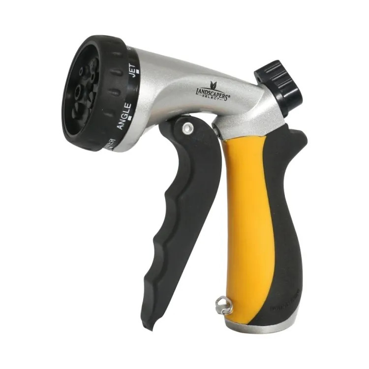Landscapers Select 7-Pattern Spray Nozzle for Garden Hose, Front Pull Handle, Metal - RC-9503L