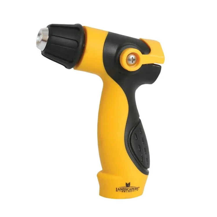 Landscapers Select Thumb Control Adjustable Spray Nozzle for Garden Hose, Female, Metal, Yellow - RR-15432